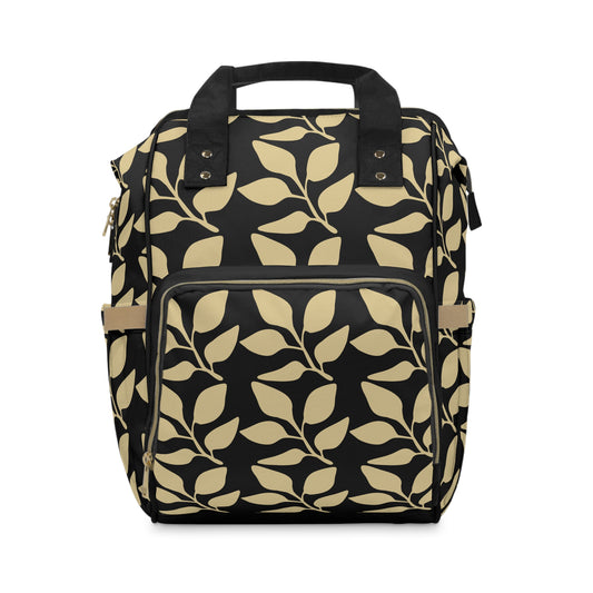 Stylish Multifunctional Diaper Backpack - Black