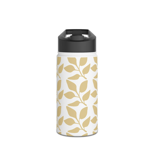 Leaf Pattern Stainless Steel Water Bottle