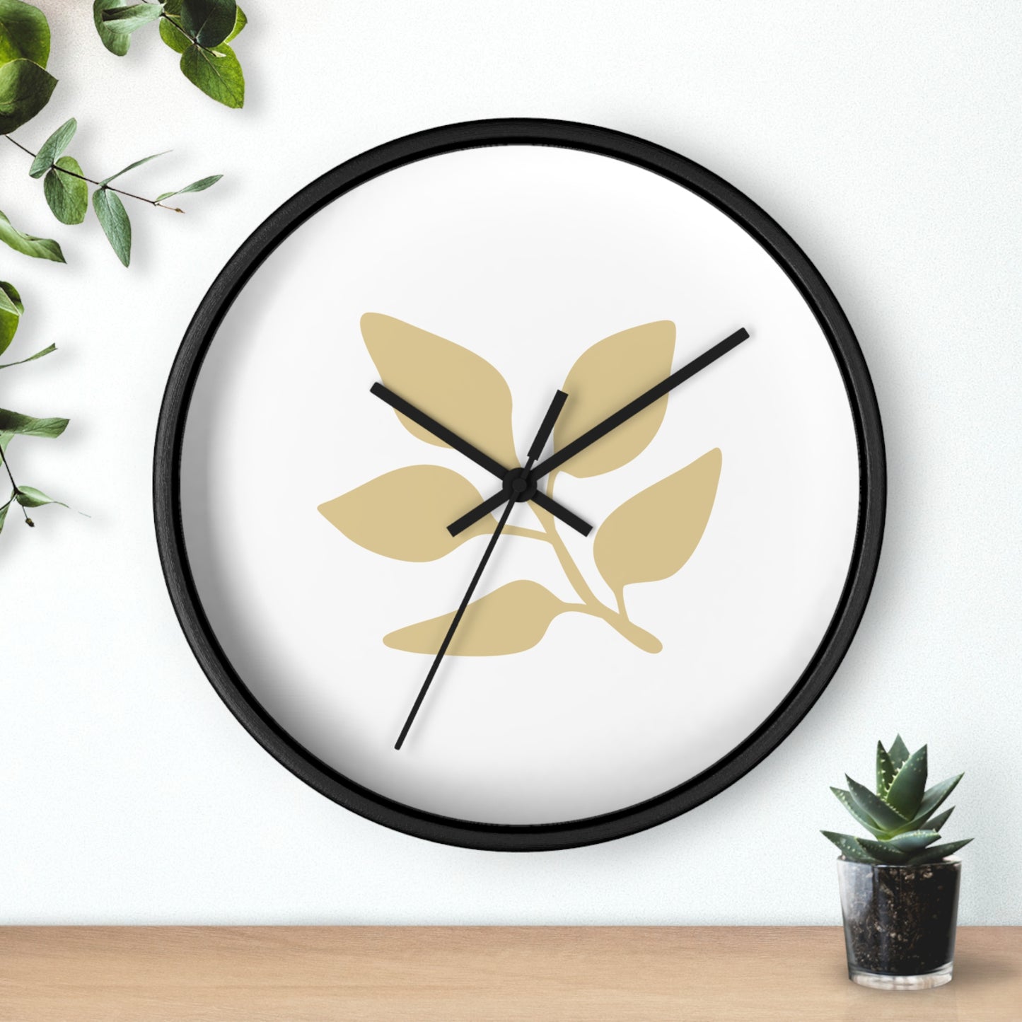 Minimalist Botanical Wall Clock