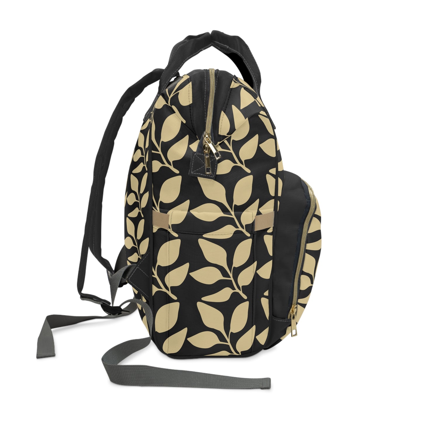 Stylish Multifunctional Diaper Backpack - Black